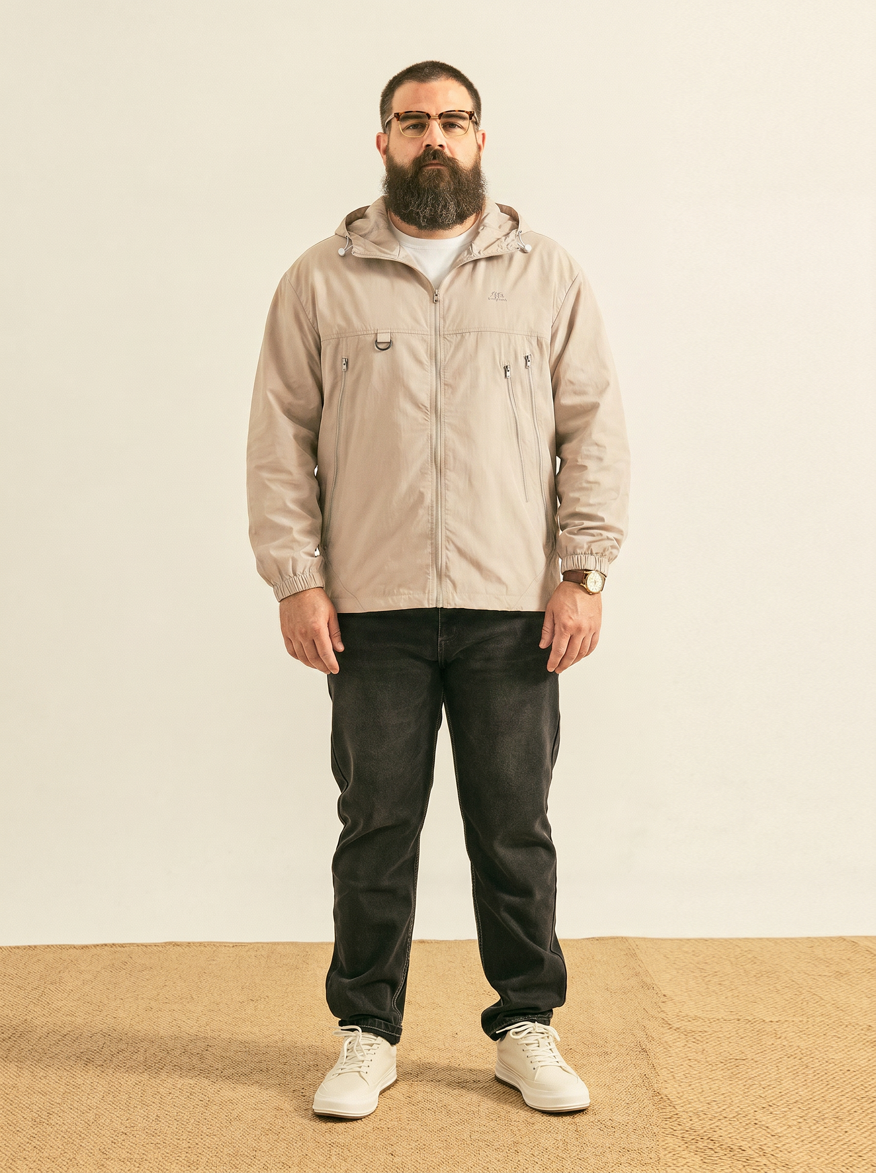 Long-sleeved hooded sun protection jacket for summer, large size, outdoor casual, thin, loose, lightweight, versatile for spring and summer 主图