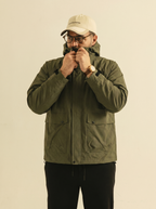 Trendy plus-size men's clothing for autumn and winter2026New autumn outdoor casual hooded jacket with multiple pockets, workwear coat