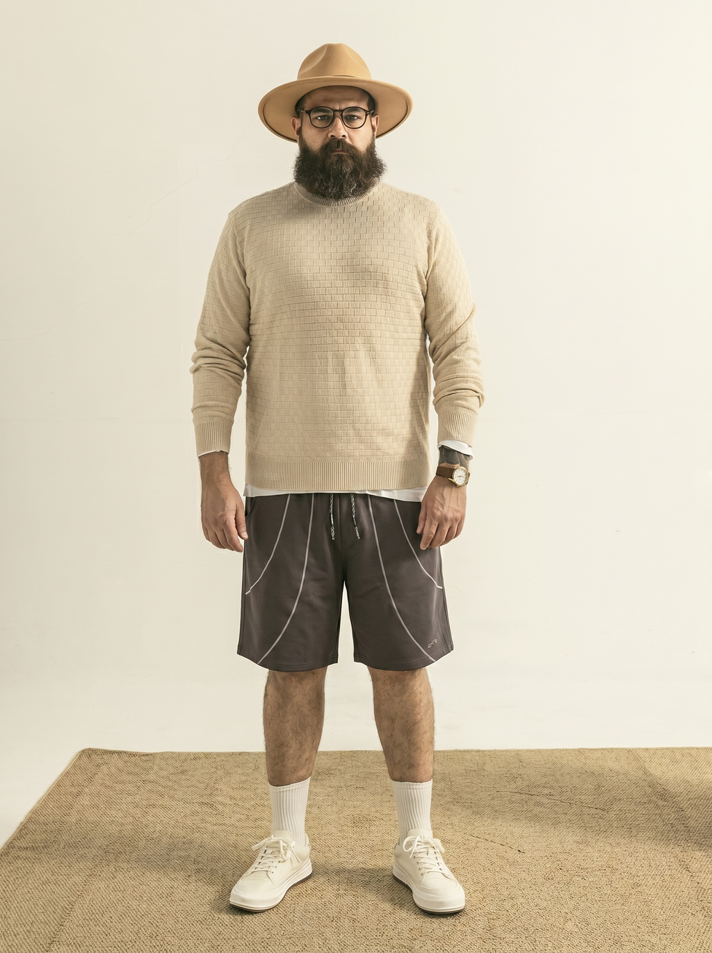 Plus-size outdoor sports breathable cotton high-elasticity American-style casual summer loose anti-wrinkle comfortable men's shorts