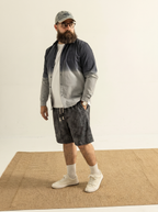 Plus-size men's pineapple texture jacquard knit casual versatile loose shorts