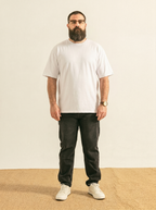 Men's Versatile American Solid Tee - Loose Fit Basic Undershirt