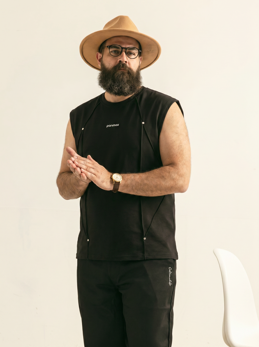 Plus-size men's cotton vest, sporty and casual, loose and thin for summer, sleeveless, trendy with rivets, breathable