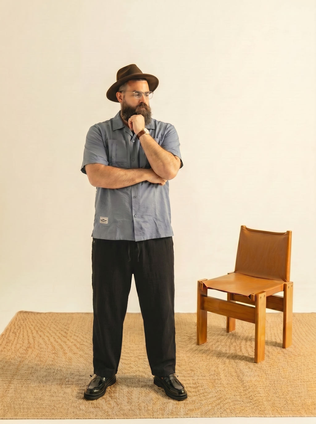 Plus-size men's lyocell straight-leg pants with a slight curve, loose-fitting, breathable, cool, casual pants with drawstring for spring and summer